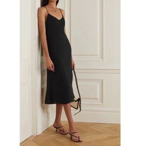 Reformation | Chianti Open-back Tie-detailed Crepe Midi Dress Black